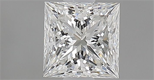 Picture of Natural Diamond 0.53 Carats, Princess with  Cut, G Color, VS2 Clarity and Certified by GIA
