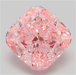 Picture of Lab Grown Diamond 4.23 Carats, CUSHION MODIFIED with  Cut, Fancy Vivid Pink Color, VS1 Clarity and Certified by IGI