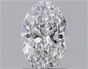 Natural Diamond 1.00 Carats, Oval with  Cut, D Color, VS2 Clarity and Certified by GIA