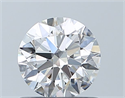 Natural Diamond 0.74 Carats, Round with Excellent Cut, E Color, IF Clarity and Certified by GIA