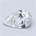 Natural Diamond 1.21 Carats, Pear with  Cut, D Color, I1 Clarity and Certified by GIA