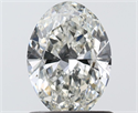 Natural Diamond 0.90 Carats, Oval with  Cut, I Color, SI1 Clarity and Certified by IGI