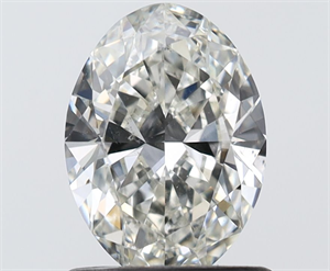 Picture of Natural Diamond 0.90 Carats, Oval with  Cut, I Color, SI1 Clarity and Certified by IGI