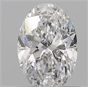 Natural Diamond 0.60 Carats, Oval with  Cut, D Color, I1 Clarity and Certified by GIA