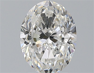 Foto Diamante Natural 2.01 quilates, Ovalado , Color F, claridad SI1 y certificado GIA de