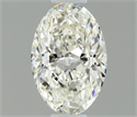 Natural Diamond 0.53 Carats, Oval with  Cut, I Color, IF Clarity and Certified by IGI
