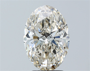 Picture of Natural Diamond 3.01 Carats, Oval with  Cut, K Color, SI1 Clarity and Certified by GIA