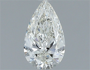 Picture of Natural Diamond 0.38 Carats, Pear with  Cut, I Color, VVS2 Clarity and Certified by GIA