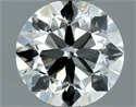 Natural Diamond 0.70 Carats, Round with Excellent Cut, I Color, SI1 Clarity and Certified by IGI