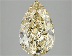 Picture of Lab Grown Diamond 3.38 Carats, Pear with  Cut, Fancy Intense Yellow Color, VS2 Clarity and Certified by IGI