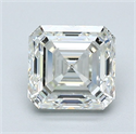 Natural Diamond 1.51 Carats, Asscher with  Cut, I Color, VVS2 Clarity and Certified by GIA