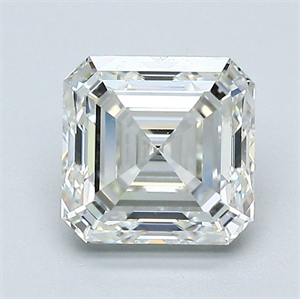 Foto Diamante Natural 1.51 quilates, Asscher , Color I, claridad VVS2 y certificado GIA de