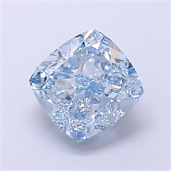 Picture of Lab Grown Diamond 2.85 Carats, CUSHION MODIFIED with  Cut, Fancy Vivid Blue Color, VS1 Clarity and Certified by IGI