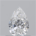 Diamante Natural 0.51 quilates, De pera , Color E, claridad VVS2 y certificado GIA