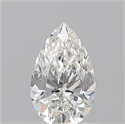 Natural Diamond 0.60 Carats, Pear with  Cut, H Color, VS1 Clarity and Certified by GIA