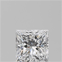 Natural Diamond 0.66 Carats, Princess with  Cut, D Color, VVS2 Clarity and Certified by GIA