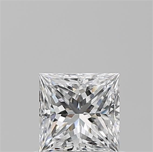 Picture of Natural Diamond 0.66 Carats, Princess with  Cut, D Color, VVS2 Clarity and Certified by GIA