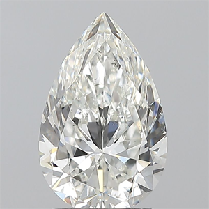 Picture of Natural Diamond 2.01 Carats, Pear with  Cut, H Color, SI2 Clarity and Certified by GIA