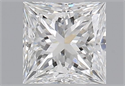 Natural Diamond 0.33 Carats, Princess with  Cut, E Color, VVS2 Clarity and Certified by GIA