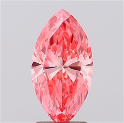 Picture of Lab Grown Diamond 2.03 Carats, Marquise with  Cut, Fancy Vivid Pink Color, VS1 Clarity and Certified by IGI