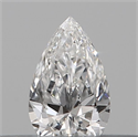 Diamante Natural 0.12 quilates, De pera , Color E, claridad VVS1 y certificado IGI