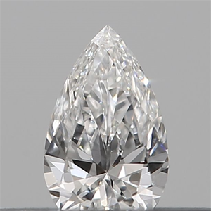 Foto Diamante Natural 0.12 quilates, De pera , Color E, claridad VVS1 y certificado IGI de