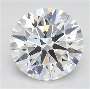 Picture of Lab Grown Diamond 2.07 Carats, Round with Ideal Cut, D Color, IF Clarity and Certified by IGI