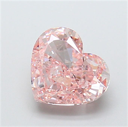 Picture of Lab Grown Diamond 3.00 Carats, Heart with  Cut, Fancy Intense Pink Color, VS1 Clarity and Certified by IGI