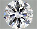 Lab Grown Diamond 6.08 Carats, Round with Ideal Cut, E Color, VS1 Clarity and Certified by IGI