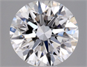 Natural Diamond 0.43 Carats, Round with Excellent Cut, D Color, VVS2 Clarity and Certified by GIA