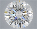 Lab Grown Diamond 6.01 Carats, Round with Excellent Cut, E Color, VVS2 Clarity and Certified by IGI