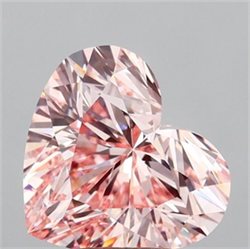 Picture of Lab Grown Diamond 3.20 Carats, Heart with  Cut, Fancy Intense Pink Color, VS1 Clarity and Certified by IGI