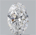 Natural Diamond 0.56 Carats, Oval with  Cut, D Color, VS1 Clarity and Certified by GIA