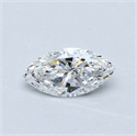 Natural Diamond 1.00 Carats, Marquise with  Cut, E Color, SI1 Clarity and Certified by GIA