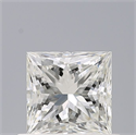 Natural Diamond 0.56 Carats, Princess with  Cut, H Color, IF Clarity and Certified by IGI