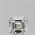 Natural Diamond 0.71 Carats, Asscher with  Cut, I Color, VVS1 Clarity and Certified by GIA
