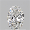 Natural Diamond 0.50 Carats, Oval with  Cut, F Color, VVS2 Clarity and Certified by GIA