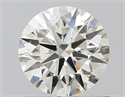 Natural Diamond 0.73 Carats, Round with Excellent Cut, I Color, IF Clarity and Certified by IGI