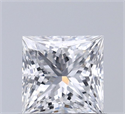 Natural Diamond 0.54 Carats, Princess with  Cut, E Color, VVS1 Clarity and Certified by GIA
