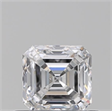 Natural Diamond 0.54 Carats, Asscher with  Cut, D Color, VS2 Clarity and Certified by GIA