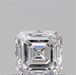 Picture of Natural Diamond 0.54 Carats, Asscher with  Cut, D Color, VS2 Clarity and Certified by GIA