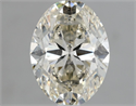 Natural Diamond 1.50 Carats, Oval with  Cut, J Color, SI1 Clarity and Certified by IGI