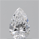 Natural Diamond 0.51 Carats, Pear with  Cut, D Color, SI1 Clarity and Certified by GIA