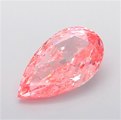 Picture of Lab Grown Diamond 4.70 Carats, Pear with  Cut, Fancy Vivid Pink Color, VS1 Clarity and Certified by IGI