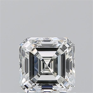 Foto Diamante Natural 0.90 quilates, Asscher , Color G, claridad VVS2 y certificado GIA de