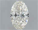Natural Diamond 0.60 Carats, Oval with  Cut, K Color, VVS2 Clarity and Certified by GIA