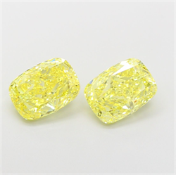 Picture of Lab Grown Diamond 2.07 Carats, CUSHION MODIFIED with  Cut, Fancy Intense Yellow Color, VVS2 Clarity and Certified by IGI