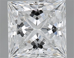 Foto Diamante Natural 1.52 quilates, Princesa , Color E, claridad VS1 y certificado GIA de