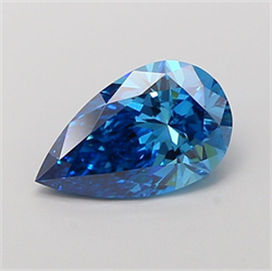 Picture of Lab Grown Diamond 1.68 Carats, Pear with  Cut, Fancy Vivid Blue Color, VS2 Clarity and Certified by IGI