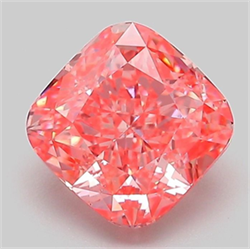 Picture of Lab Grown Diamond 2.03 Carats, CUSHION MODIFIED with  Cut, Fancy Vivid Pink Color, VS1 Clarity and Certified by IGI